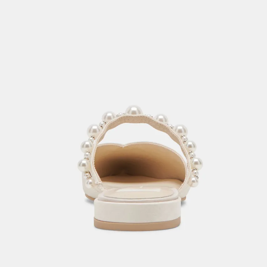 KANIKA PEARL WIDE FLATS VANILLA PEARLS^Dolce Vita Discount