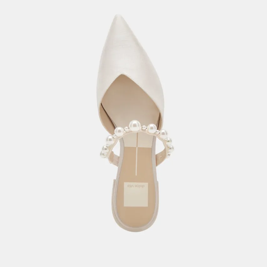 KANIKA PEARL WIDE FLATS VANILLA PEARLS^Dolce Vita Discount