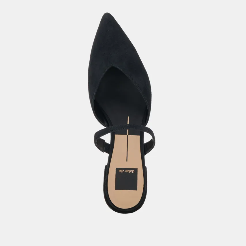 KANIKA WIDE FLATS ONYX SUEDE^Dolce Vita Clearance