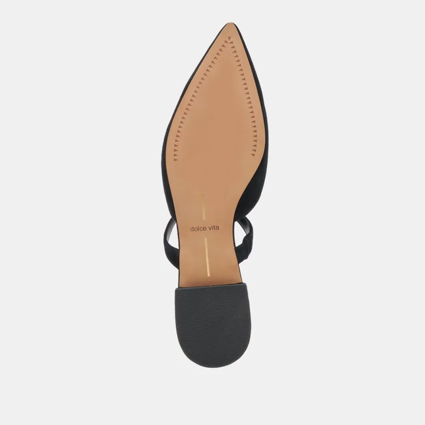 KANIKA WIDE FLATS ONYX SUEDE^Dolce Vita Clearance