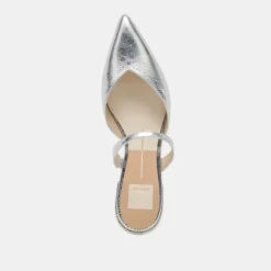 KANIKA WIDE FLATS SILVER DISTRESSED LEATHER^Dolce Vita Best