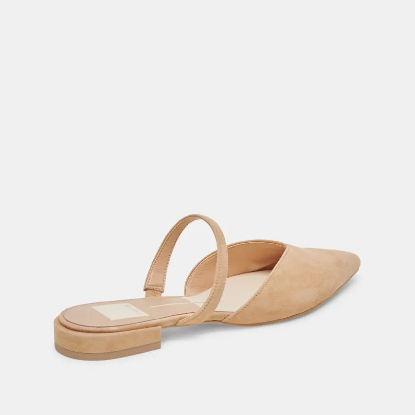 KANIKA WIDE FLATS TAN SUEDE^Dolce Vita Fashion