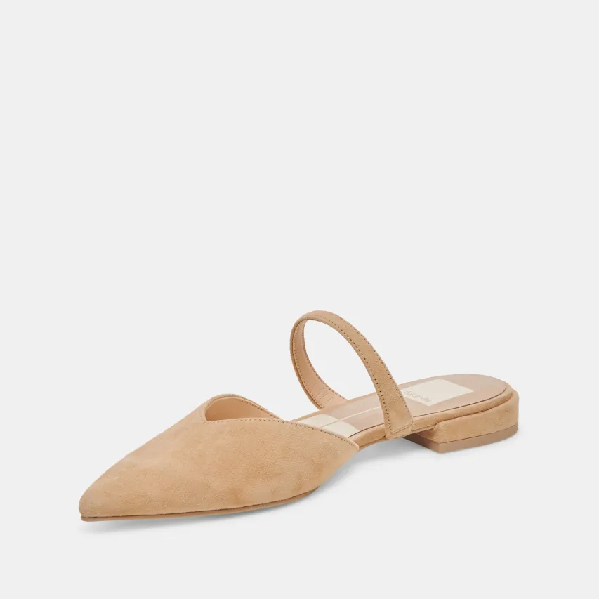 KANIKA WIDE FLATS TAN SUEDE^Dolce Vita Fashion