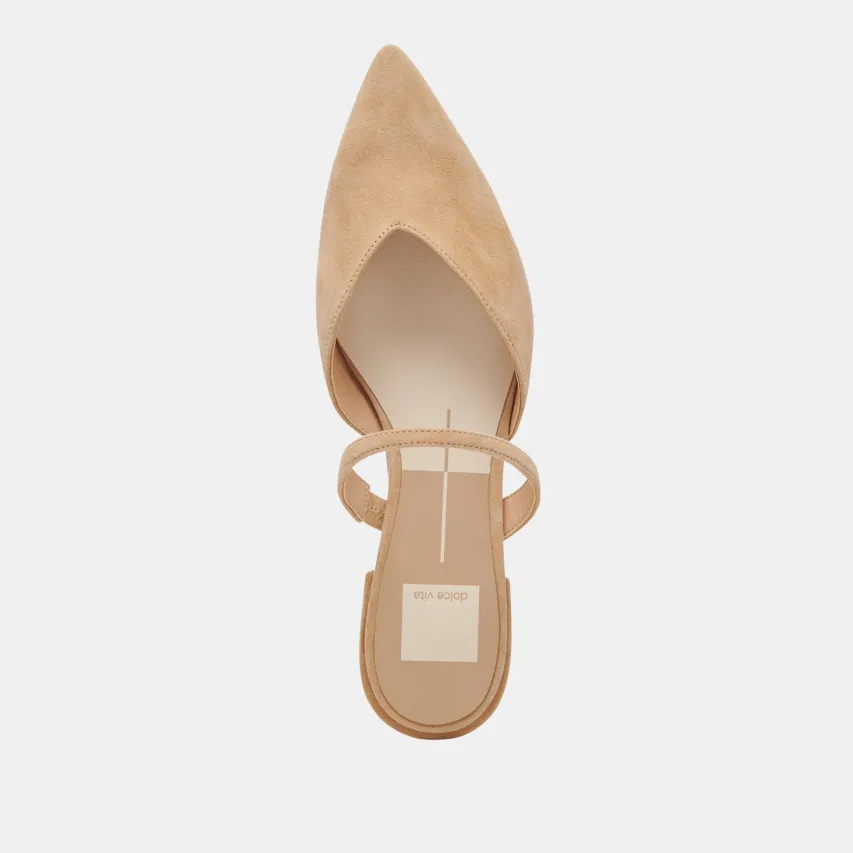 KANIKA WIDE FLATS TAN SUEDE^Dolce Vita Fashion