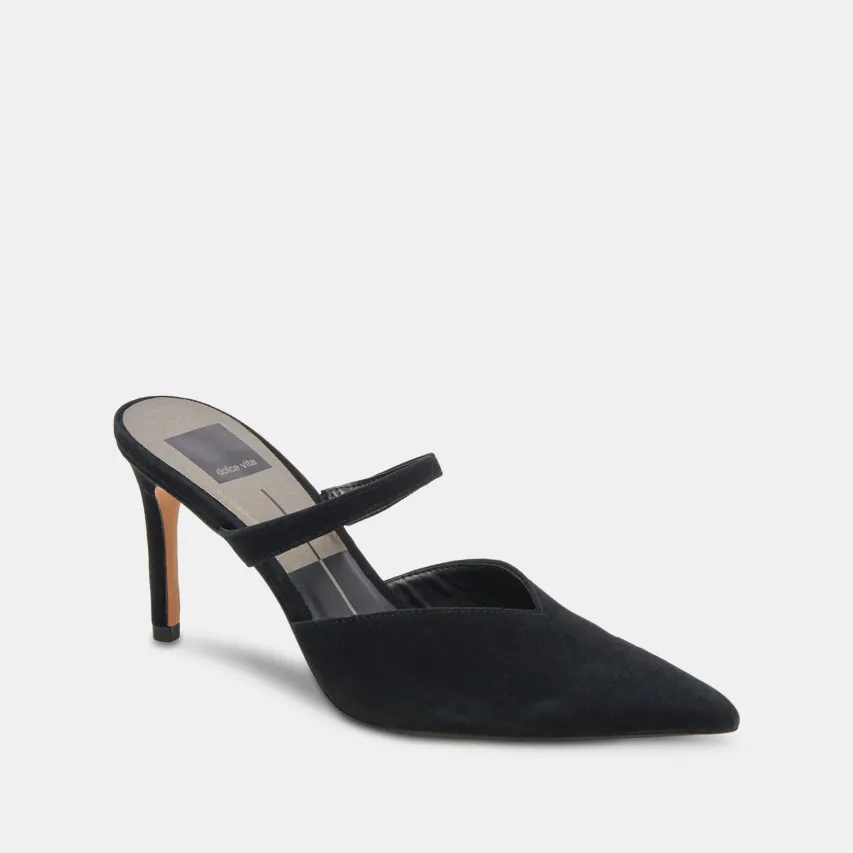 KANIKA WIDE HEELS ONYX SUEDE^Dolce Vita Fashion