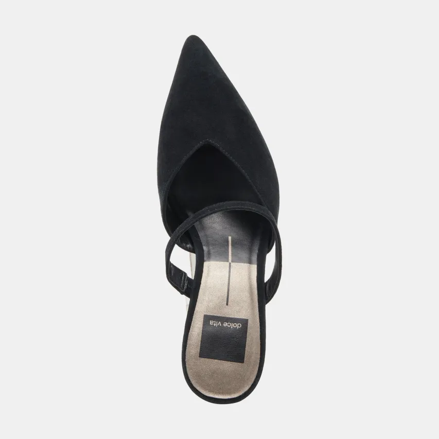 KANIKA WIDE HEELS ONYX SUEDE^Dolce Vita Fashion