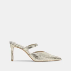 KANIKA WIDE HEELS PLATINUM DISTRESSED LEATHER^Dolce Vita Sale