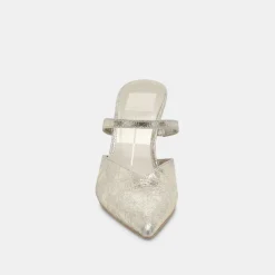 KANIKA WIDE HEELS PLATINUM DISTRESSED LEATHER^Dolce Vita Sale