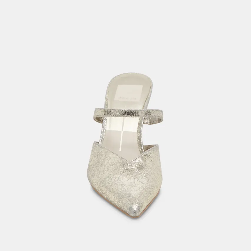 KANIKA WIDE HEELS PLATINUM DISTRESSED LEATHER^Dolce Vita Sale
