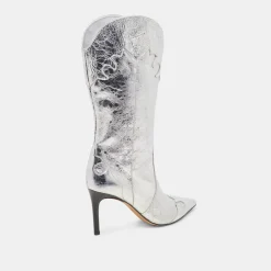 KASEDY BOOTS SILVER DISTRESSED LEATHER^Dolce Vita New