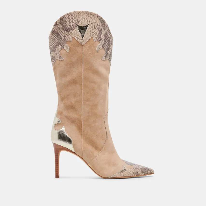 KASEDY BOOTS TAUPE MULTI SUEDE^Dolce Vita Fashion