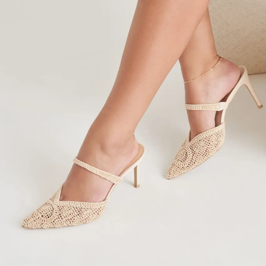 KASSY HEELS NATURAL MACRAME^Dolce Vita Discount