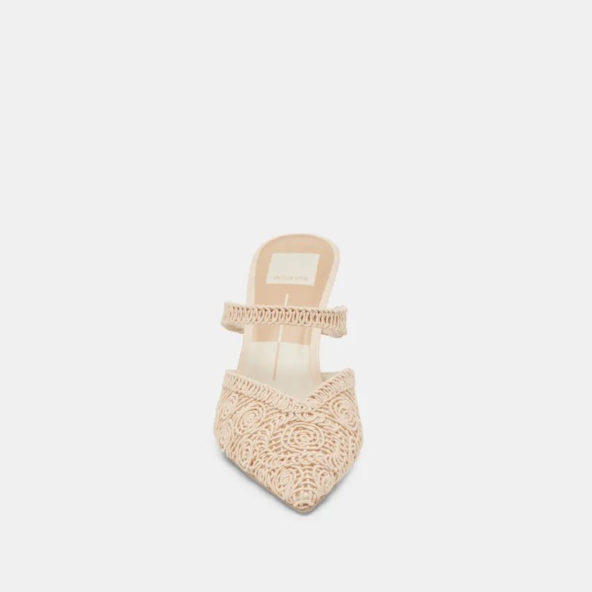 KASSY HEELS NATURAL MACRAME^Dolce Vita Discount