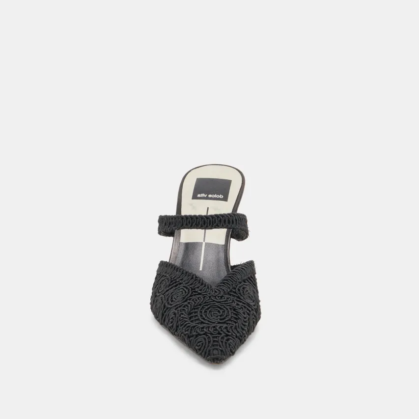 KASSY HEELS ONYX MACRAME^Dolce Vita Fashion