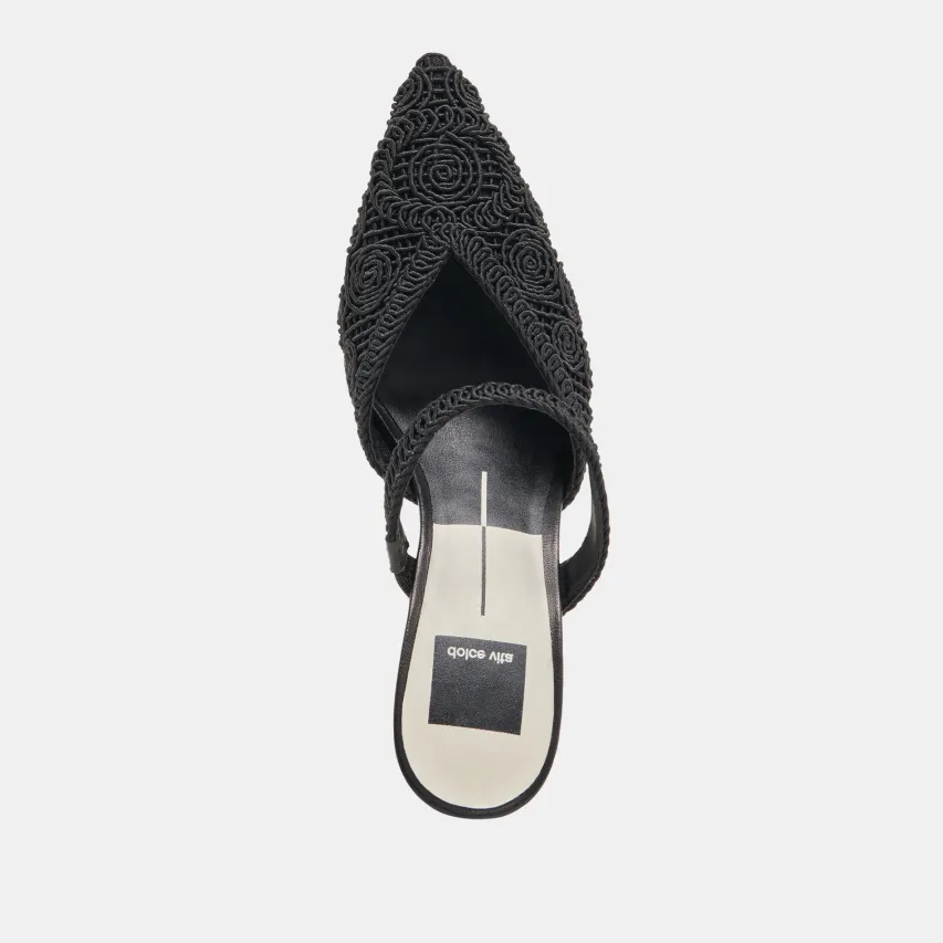KASSY HEELS ONYX MACRAME^Dolce Vita Fashion