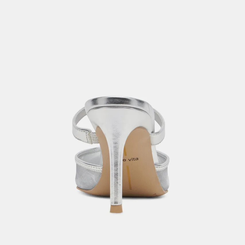 KATIK HEELS SILVER MESH^Dolce Vita Outlet