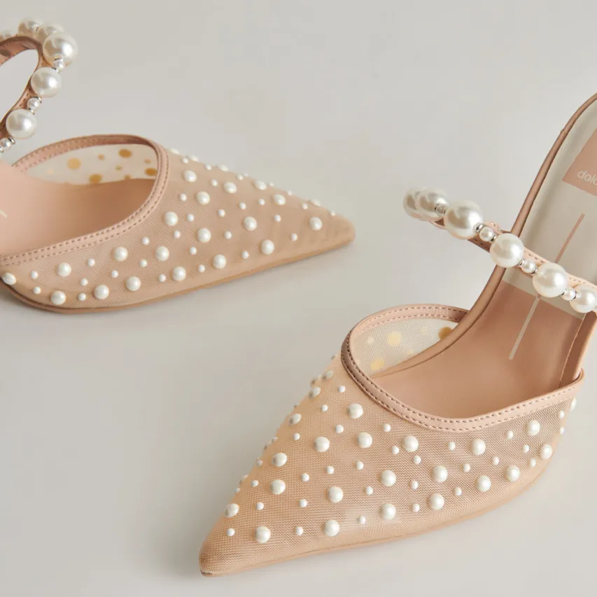 KATIK PEARL HEELS BLUSH MESH^Dolce Vita Hot