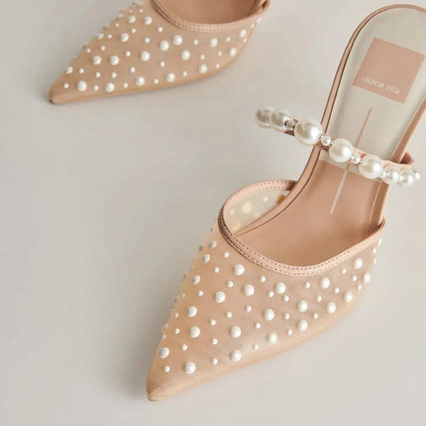 KATIK PEARL HEELS BLUSH MESH^Dolce Vita Hot