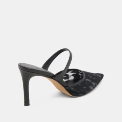 KATIK WIDE HEELS BLACK FLORAL LACE^Dolce Vita Outlet