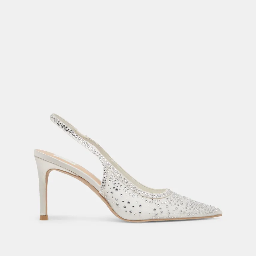KAYE CRYSTAL HEELS WHITE MESH^Dolce Vita Online