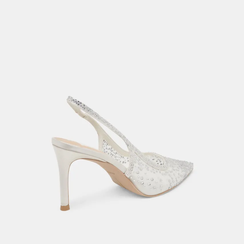 KAYE CRYSTAL HEELS WHITE MESH^Dolce Vita Online