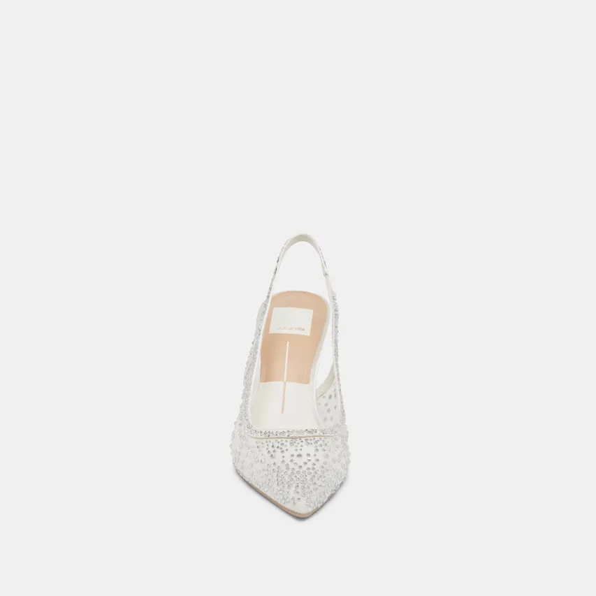 KAYE CRYSTAL HEELS WHITE MESH^Dolce Vita Online