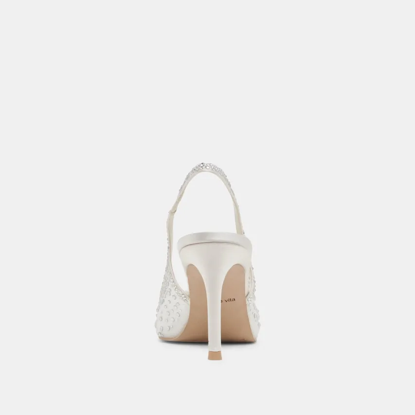 KAYE CRYSTAL HEELS WHITE MESH^Dolce Vita Online