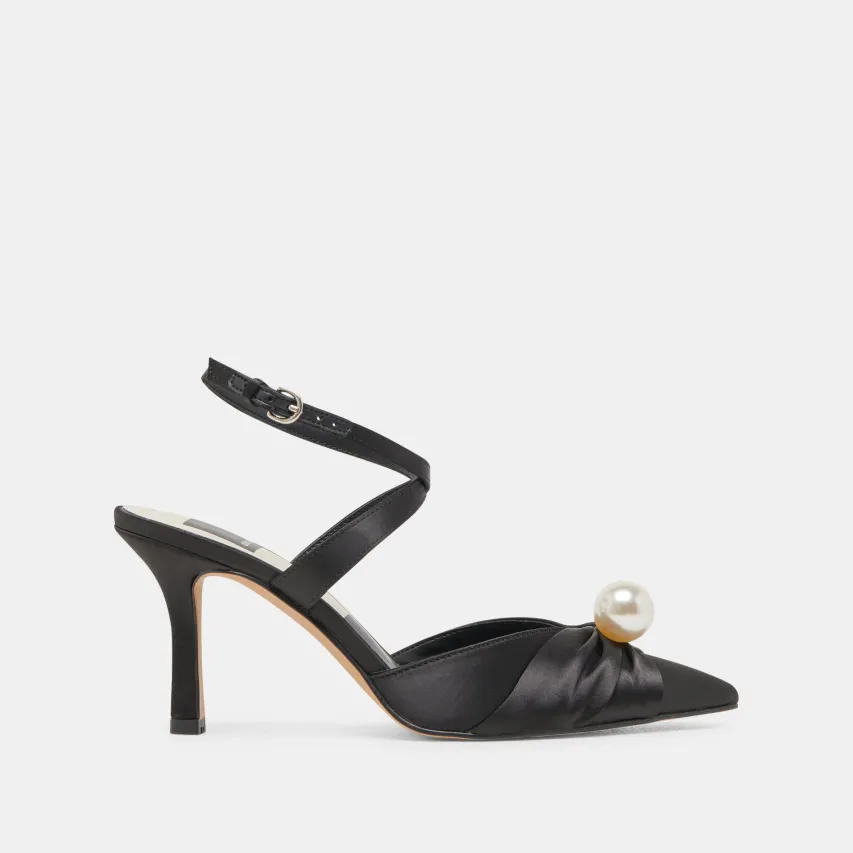 KAYSEY HEELS ONYX SATIN^Dolce Vita Hot