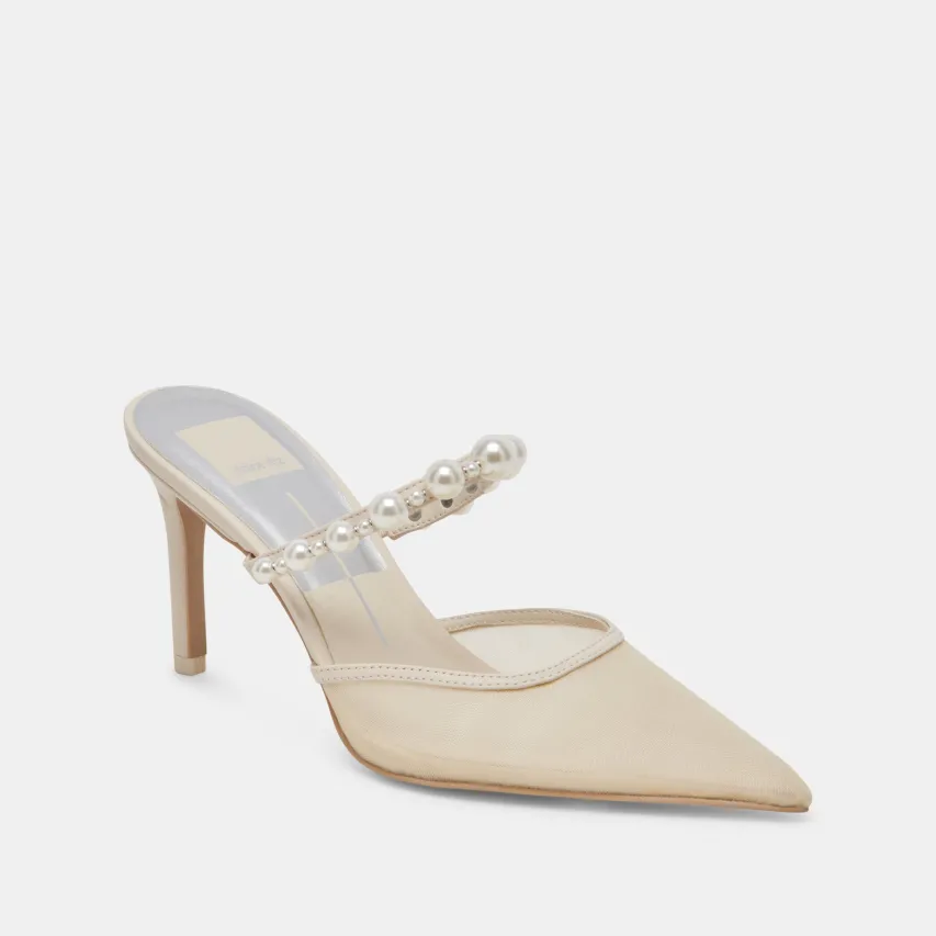 KAYSIE PEARL HEELS IVORY MESH^Dolce Vita Sale