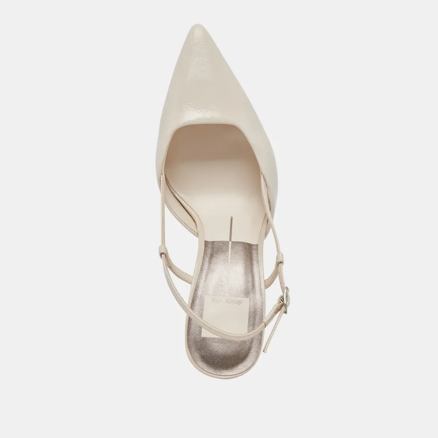 KIM HEELS IVORY CRINKLE PATENT^Dolce Vita Best