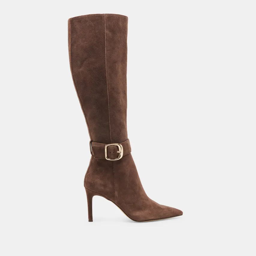 KINZY BOOTS DK BROWN SUEDE^Dolce Vita Sale