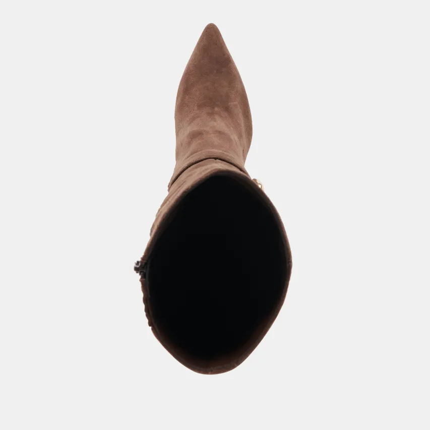 KINZY BOOTS DK BROWN SUEDE^Dolce Vita Sale