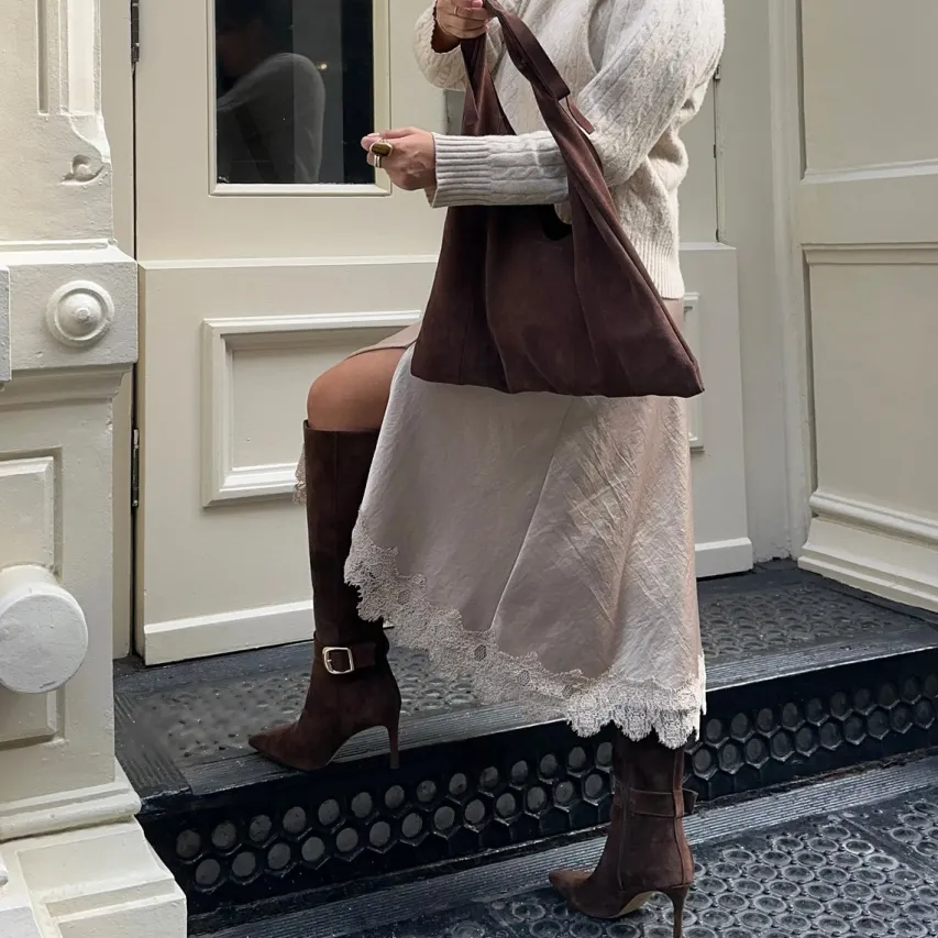 KINZY BOOTS DK BROWN SUEDE^Dolce Vita Sale