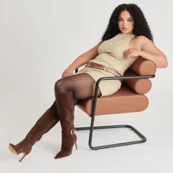 KINZY WIDE CALF BOOTS DK BROWN SUEDE^Dolce Vita Hot