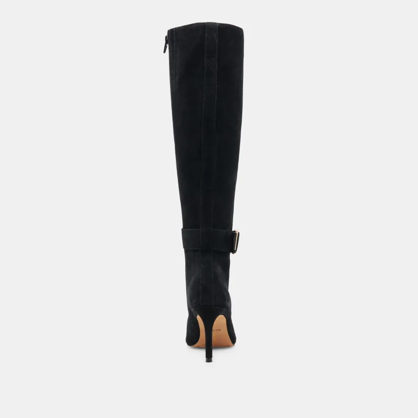 KINZY WIDE CALF BOOTS ONYX SUEDE^Dolce Vita Hot