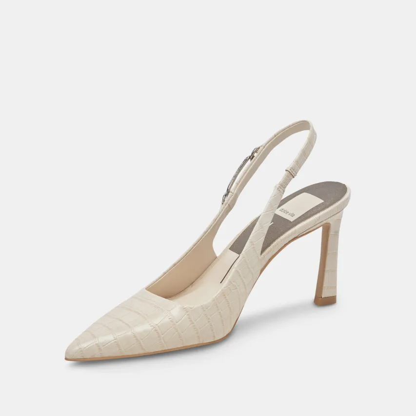 KRISTA HEELS SAND EMBOSSED LEATHER^Dolce Vita Clearance