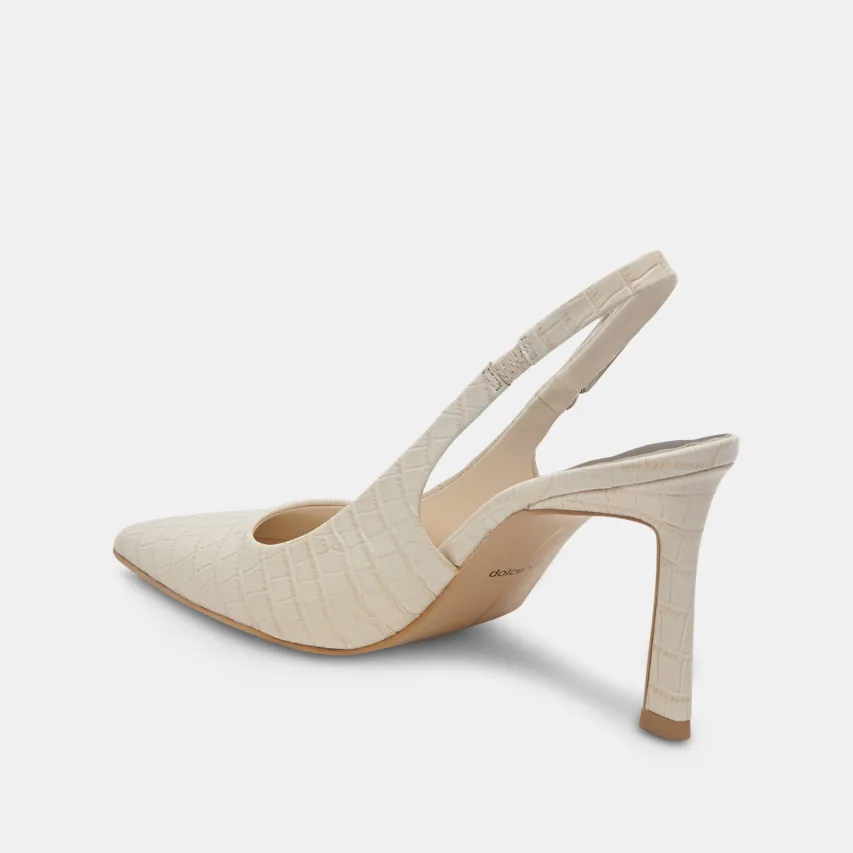 KRISTA HEELS SAND EMBOSSED LEATHER^Dolce Vita Clearance