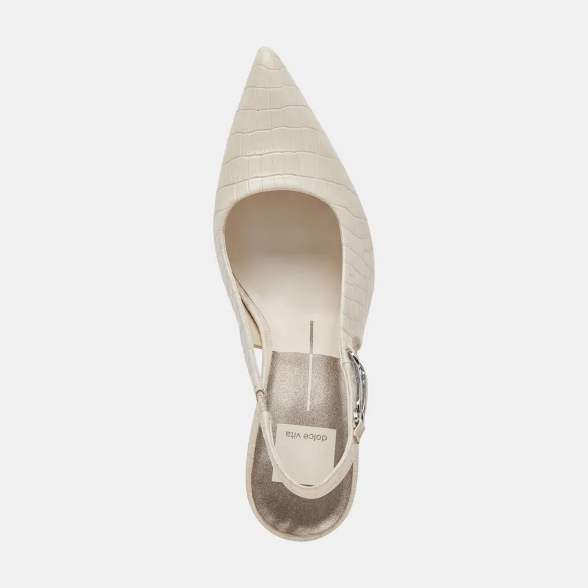 KRISTA HEELS SAND EMBOSSED LEATHER^Dolce Vita Clearance