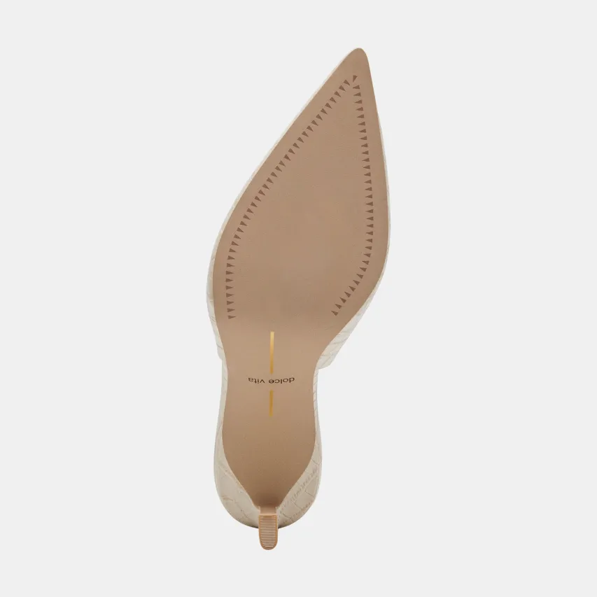 KRISTA HEELS SAND EMBOSSED LEATHER^Dolce Vita Clearance
