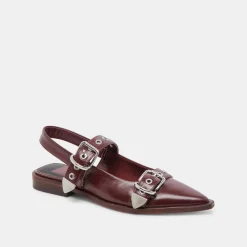 LABELL FLATS BURGUNDY CRINKLE PATENT^Dolce Vita Sale