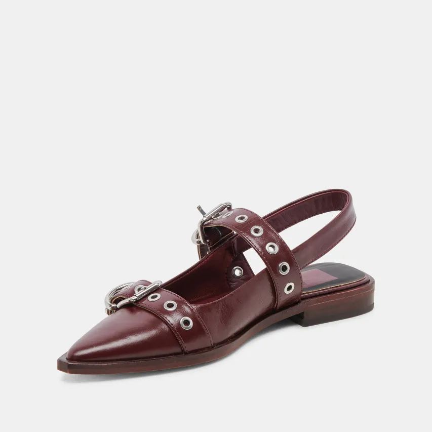 LABELL FLATS BURGUNDY CRINKLE PATENT^Dolce Vita Sale