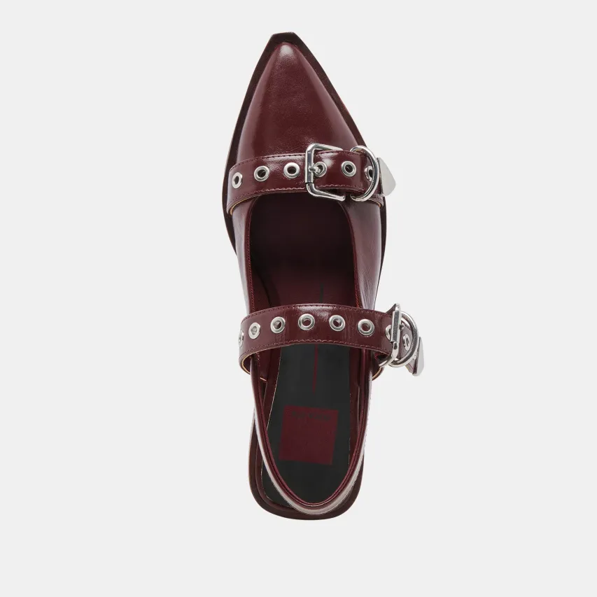 LABELL FLATS BURGUNDY CRINKLE PATENT^Dolce Vita Sale