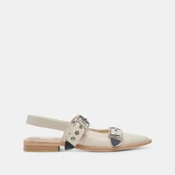 LABELL FLATS IVORY CRINKLE PATENT^Dolce Vita Online