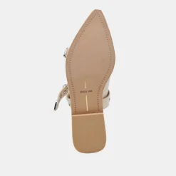 LABELL FLATS IVORY CRINKLE PATENT^Dolce Vita Online