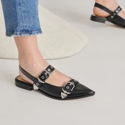 LABELL FLATS MIDNIGHT CRINKLE PATENT^Dolce Vita New