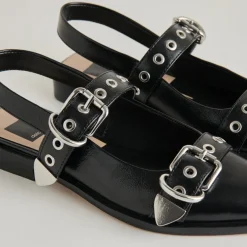 LABELL FLATS MIDNIGHT CRINKLE PATENT^Dolce Vita New