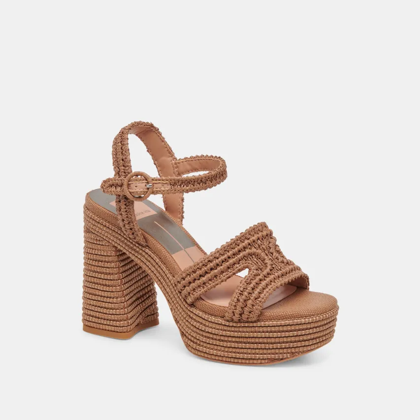 LACYE HEELS BROWN WOVEN^Dolce Vita New