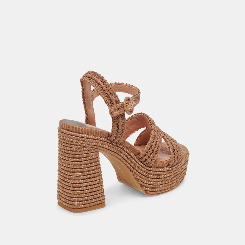 LACYE HEELS BROWN WOVEN^Dolce Vita New
