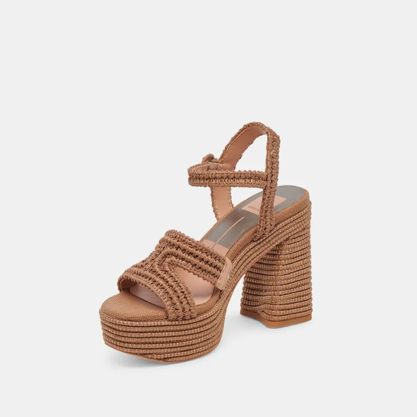 LACYE HEELS BROWN WOVEN^Dolce Vita New