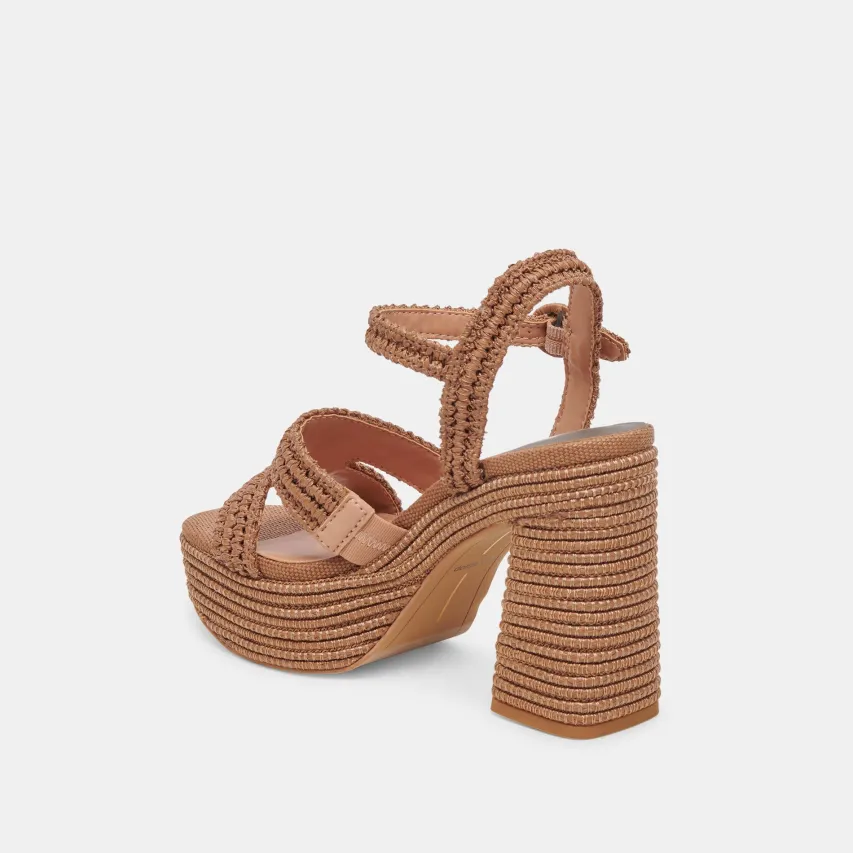 LACYE HEELS BROWN WOVEN^Dolce Vita New